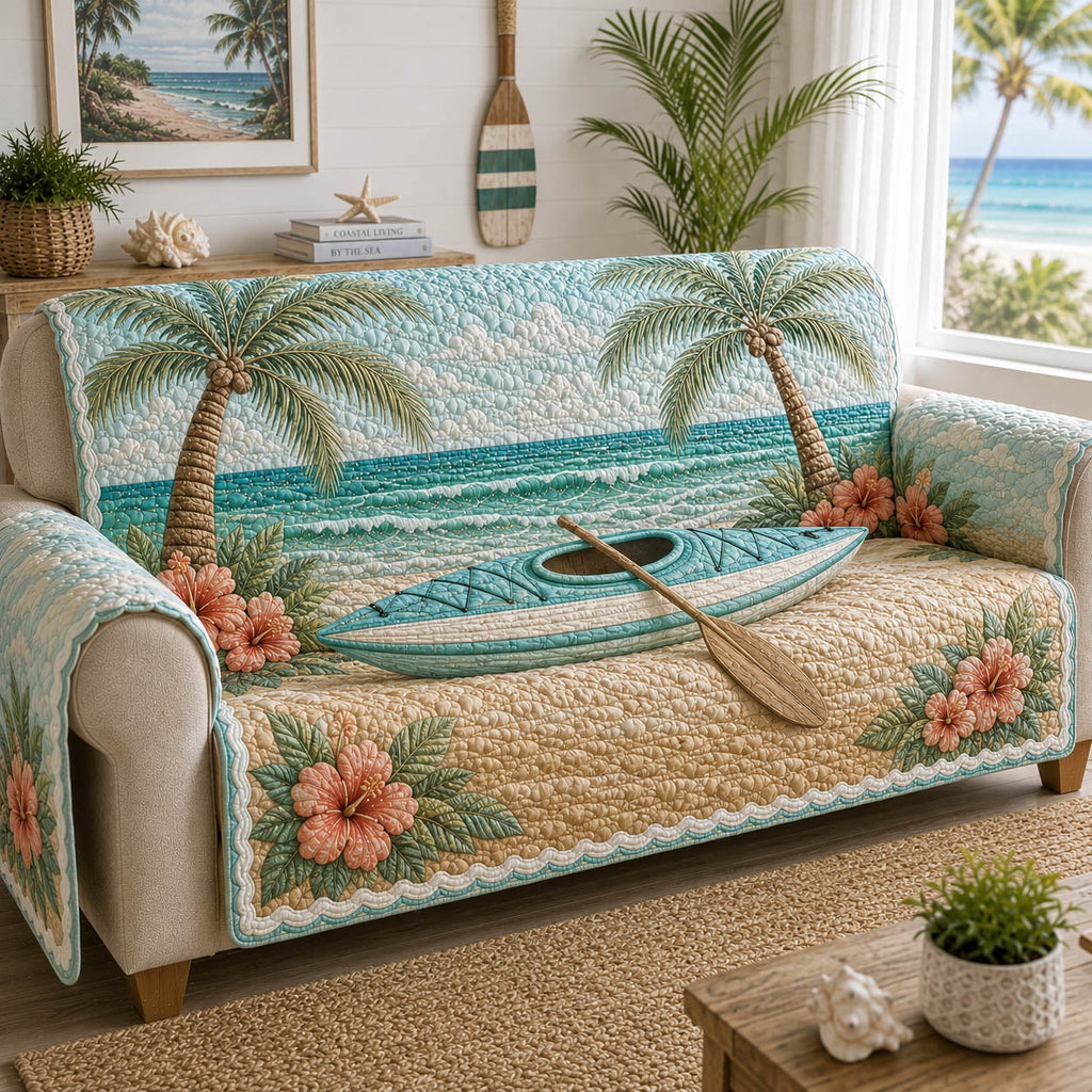 Beach Dreams Quilted Sofa Cover NCU0TD2978