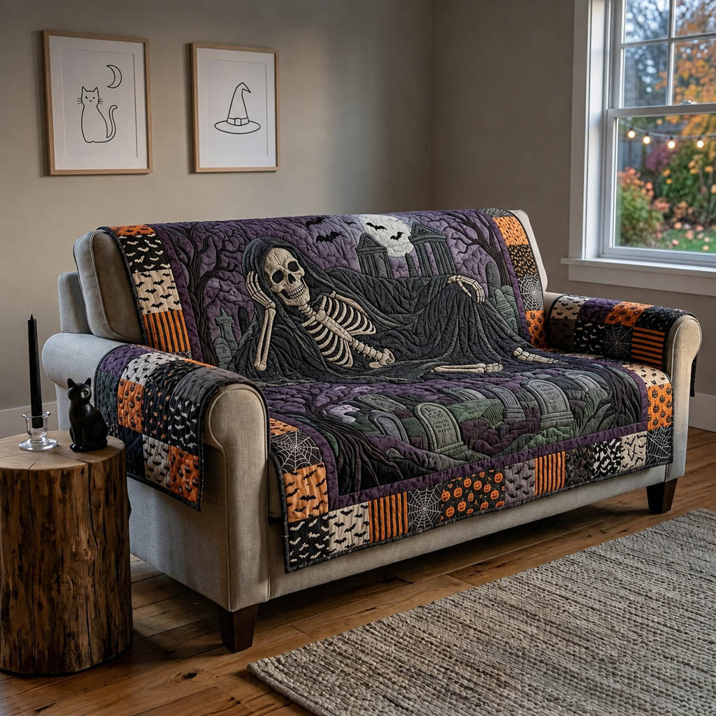 Beyond The Grave Quilted Sofa Cover NCU0HH2036
