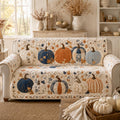 Blue Pumpkin Patch Quilted Sofa Cover NCU0DV9963