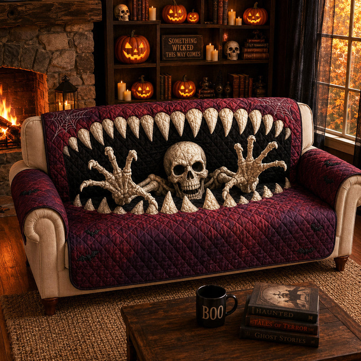 Monster Bite Quilted Sofa Cover NCU0VT389