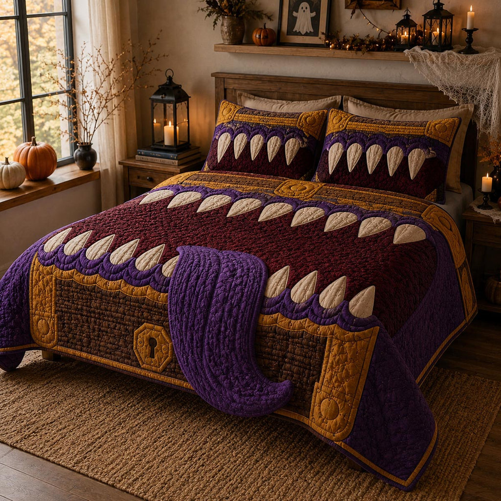 Chest Monster 3-Piece Quilted Bedding Set NCU0DV9911
