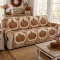Country Pumpkin Harvest Quilted Sofa Cover NCU0DV9955