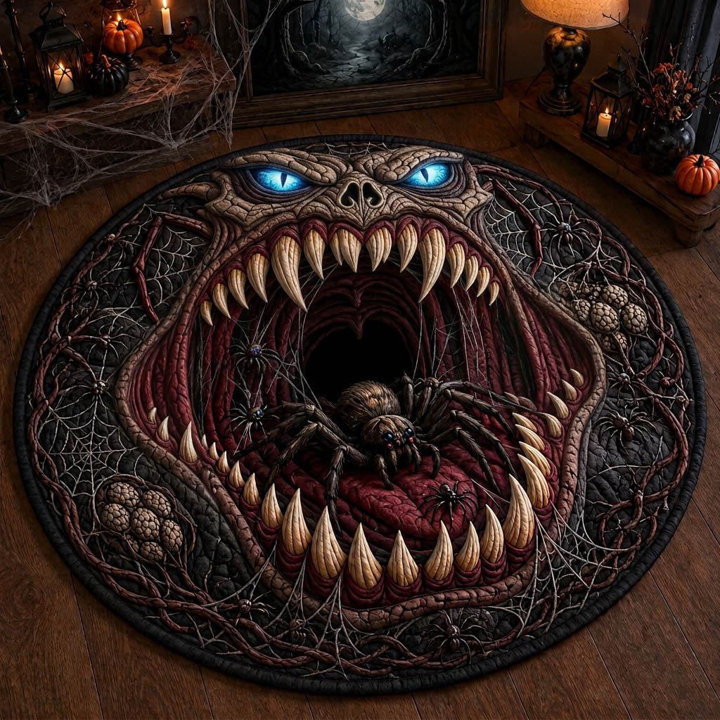 Crypt Arachnid Quilted Round Mat NCU0HH2055
