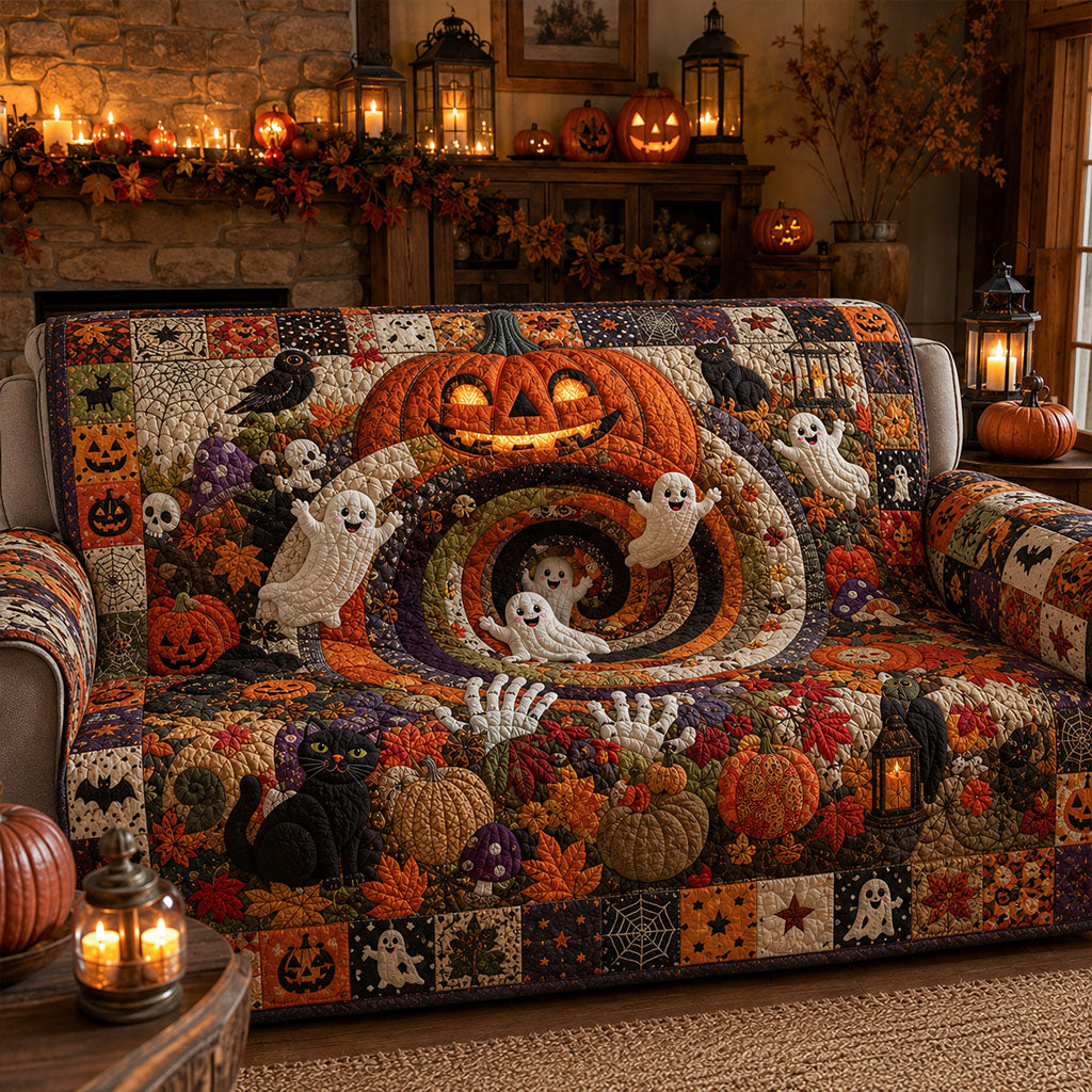 Endless Descent Quilted Sofa Cover NCU0PT11895