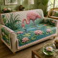 Flamingo Paradise Quilted Sofa Cover NCU0TD2979