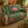 Flamingo Retreat Quilted Sofa Cover NCU0TD2980