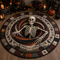 Gothic Skeleton Abyss Quilted Round Mat NCU0HH2049