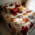 Gradation Leaf Art 3-Piece Quilted Bedding Set NCU0VL3669