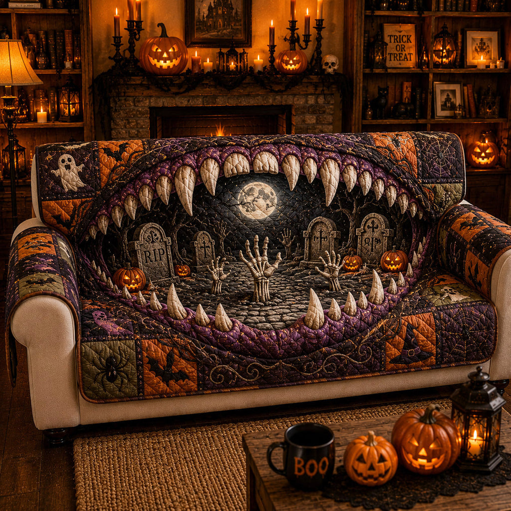 Monster Bite Quilted Sofa Cover NCU0VT389