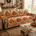 Harvest Pumpkin Patch Quilted Sofa Cover NCU0DV9949