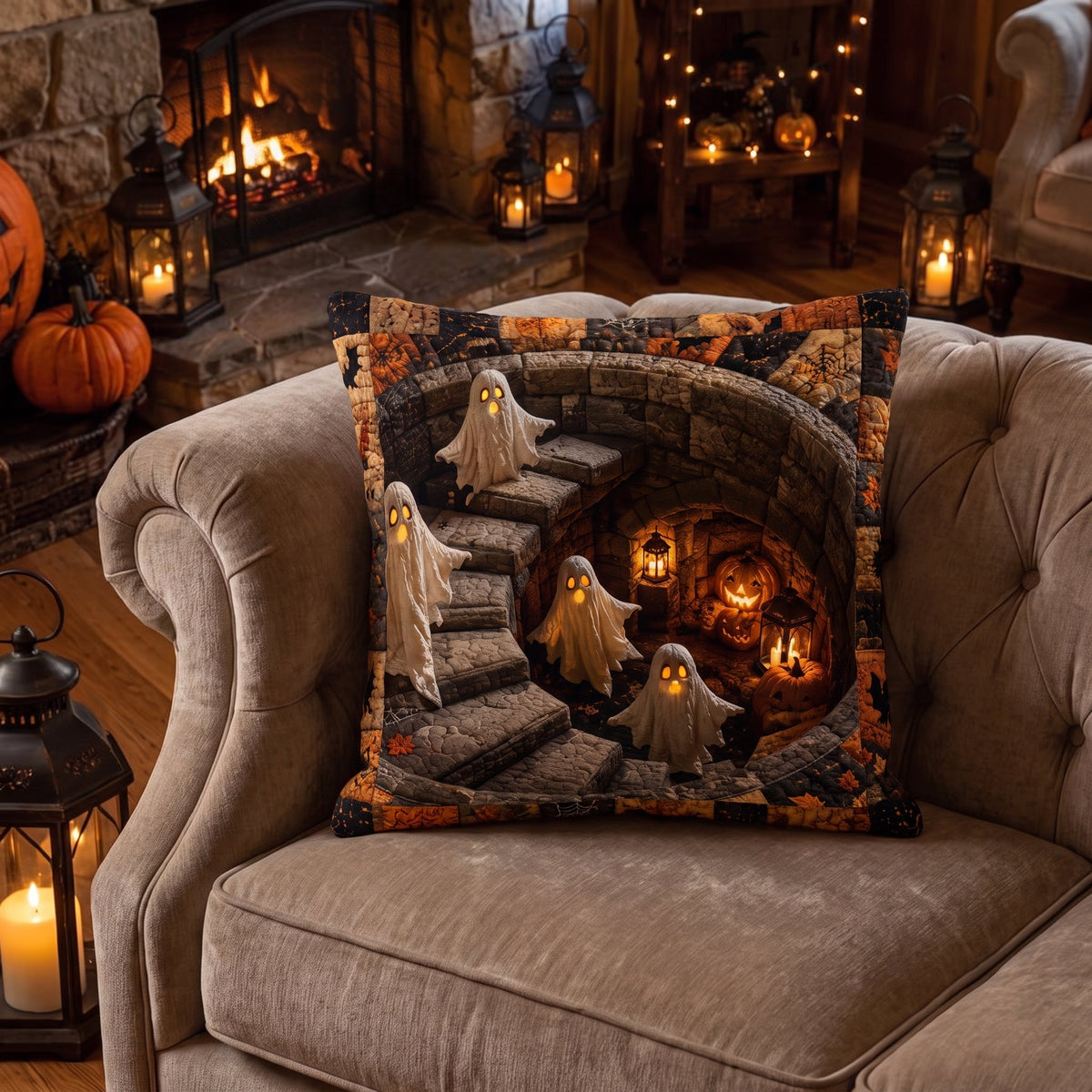 Haunted Stairway Quilted Pillow Case NCU0DV9838