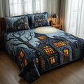 Haunted Moonlit Mansion 3-Piece Quilted Bedding Set NCU0VL3674