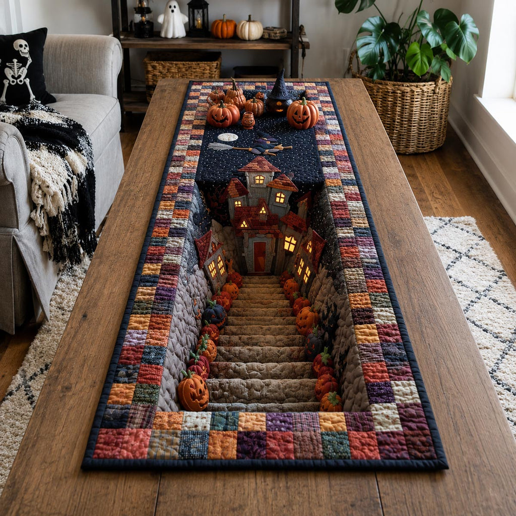 Haunted Stairway Quilted Table Runner NCU0DV9919