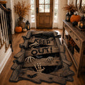 Keep Out Crypt Custom Shape Area Rug NCU0DV9898