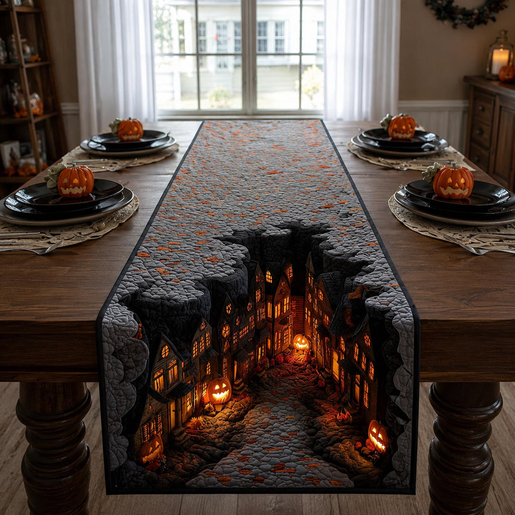 Midnight Hollow Quilted Table Runner NCU0DV9925
