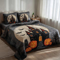 Moonlit Pumpkin Manor 3-Piece Quilted Bedding Set NCU0VL3684
