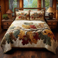 Oak Harvest 3-Piece Quilted Bedding Set NCU0VL3642