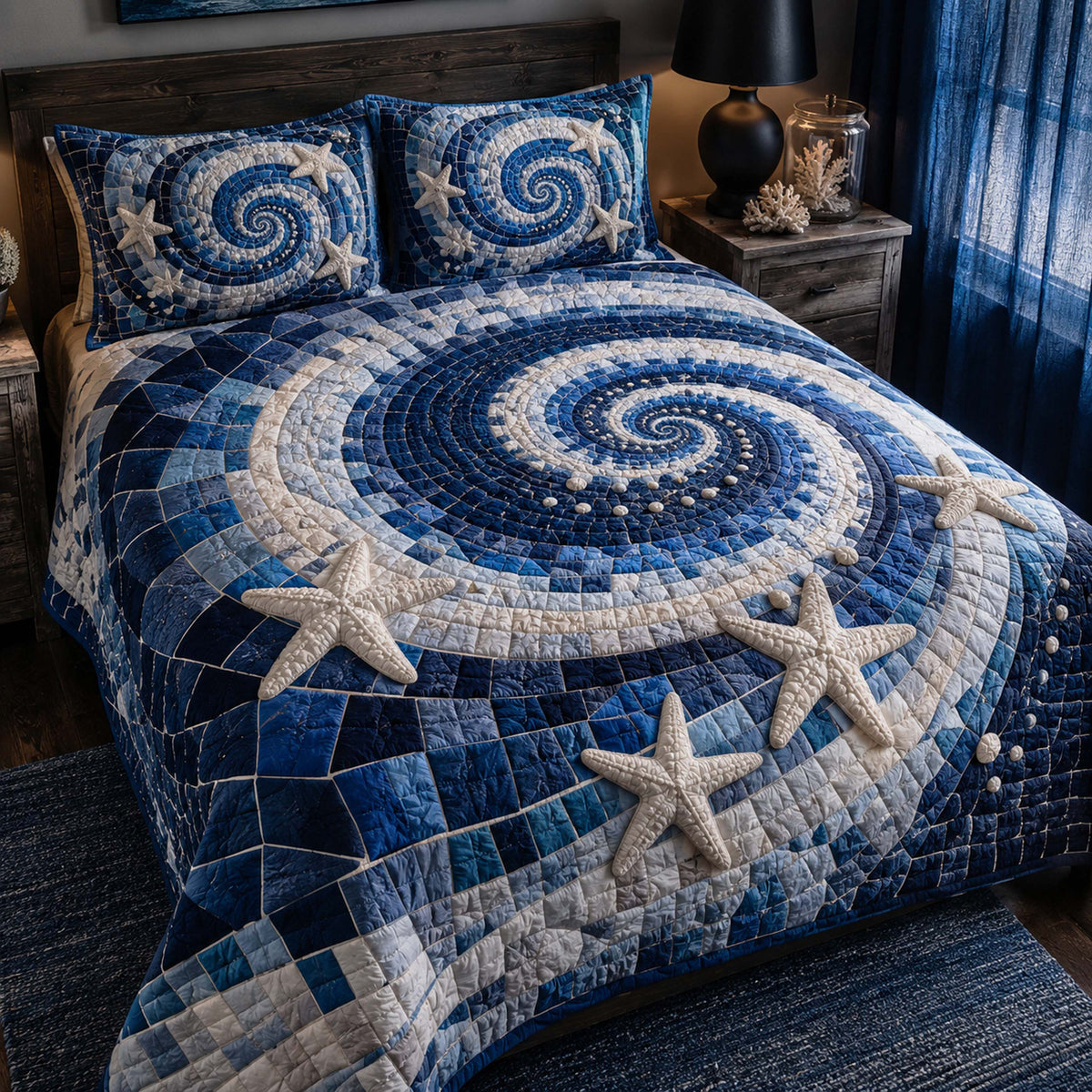 Ocean Bliss 3-Piece Quilted Bedding Set NCU0TD3051
