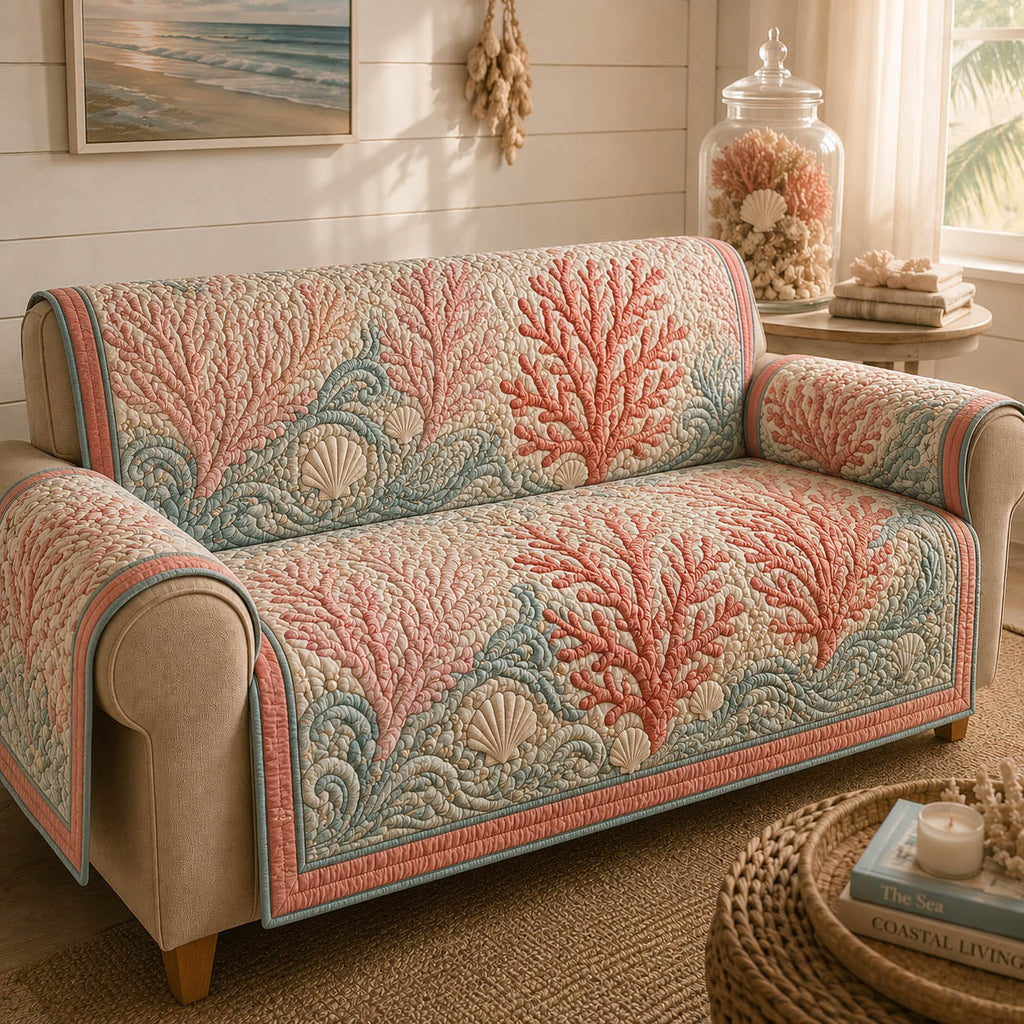 Ocean Dream Quilted Sofa Cover NCU0TD2961