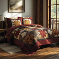 Patchwork Leaf Style 3-Piece Quilted Bedding Set NCU0VL3670