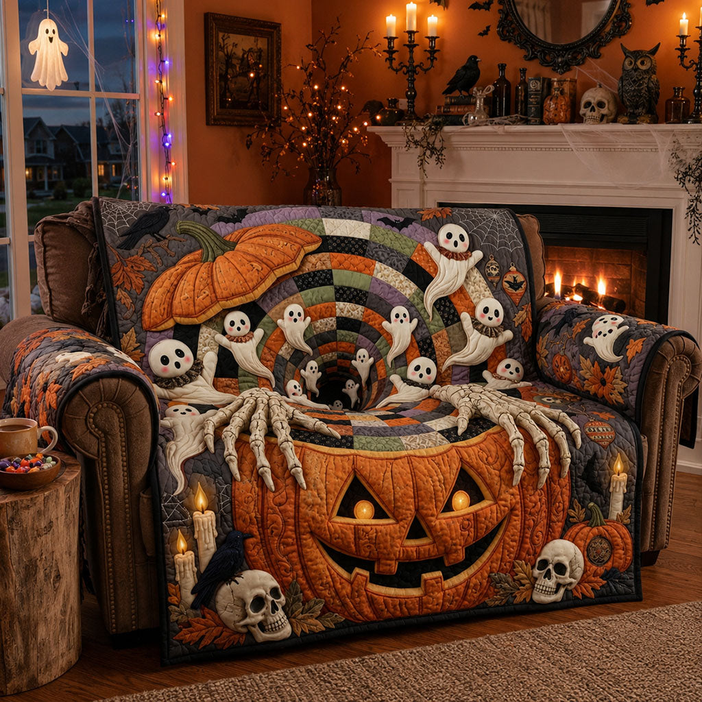 Phantom Spiral Quilted Sofa Cover NCU0PT11904