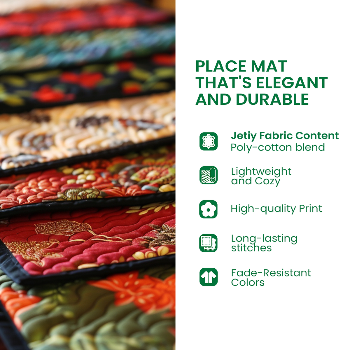 The Endless Drop Quilted Place Mat NCU0PT11853