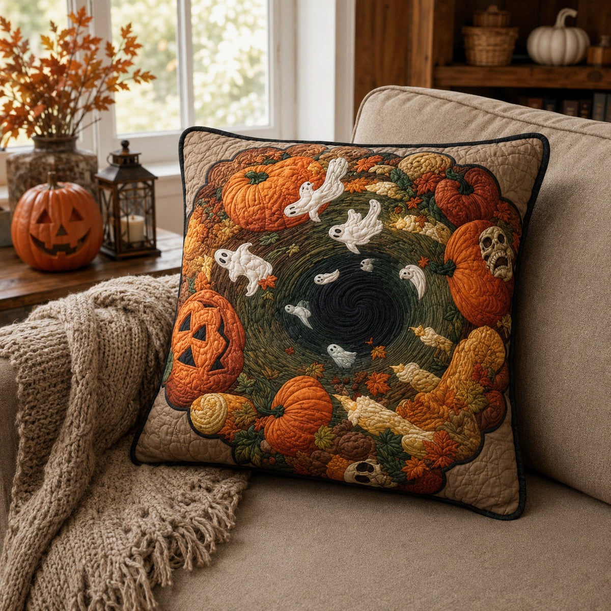 Pumpkin Abyss Quilted Pillow Case NCU0PT11836