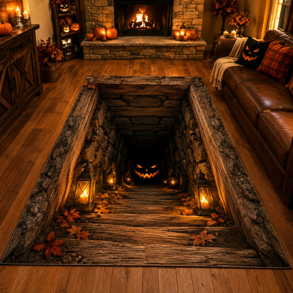 Pumpkin Cellar Area Rug NCU0TV2076