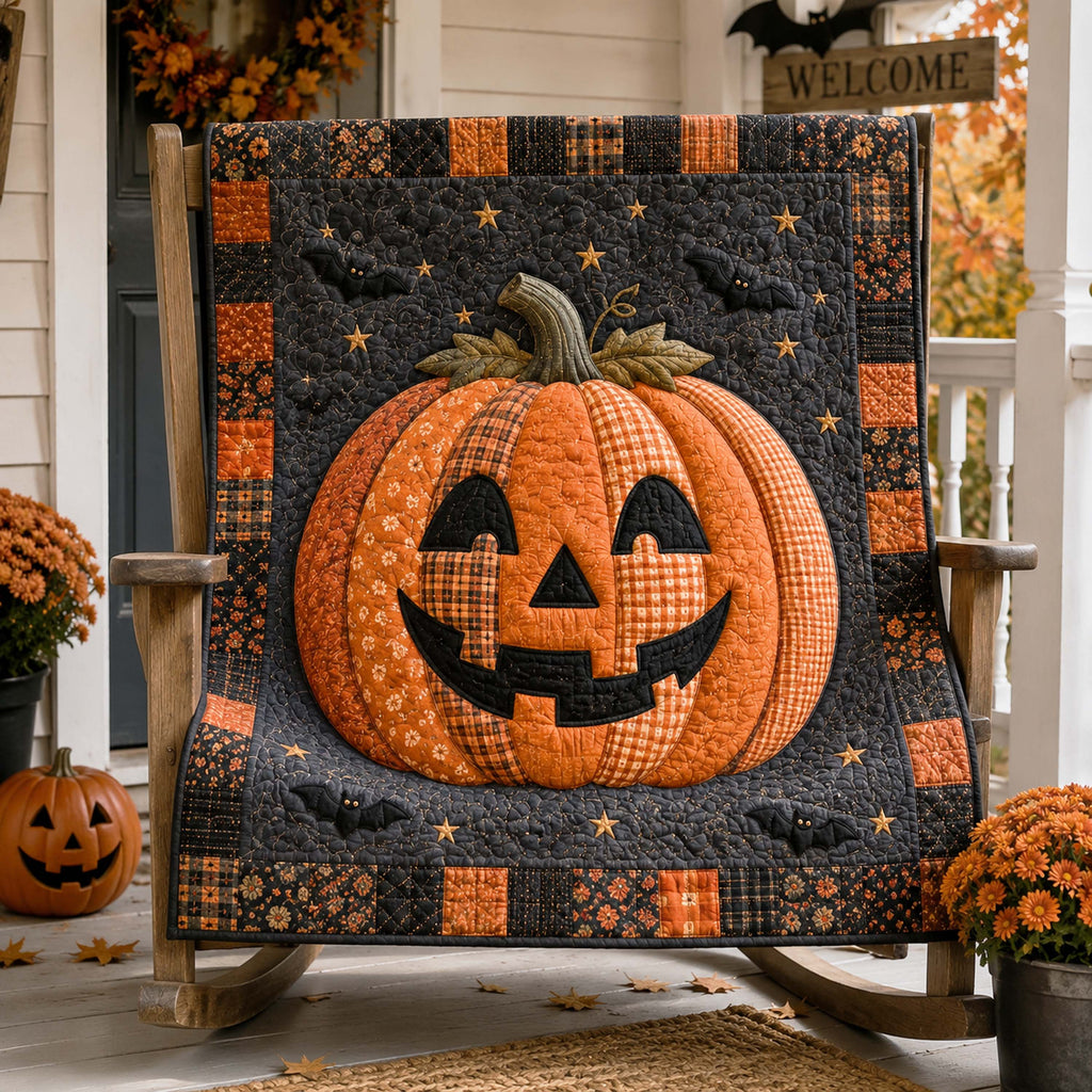 Pumpkin Fields Quilted Blanket NCU0TD3087