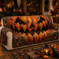 Pumpkin Menace Quilted Sofa Cover NCU0TV2064