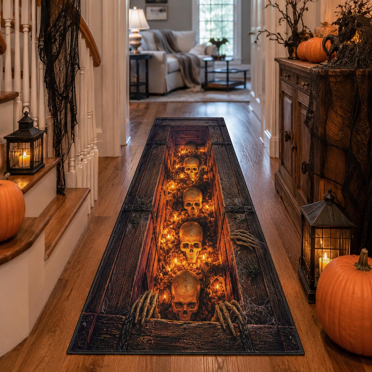 Pumpkin Skull Rift Runner Carpet NCU0DV9941