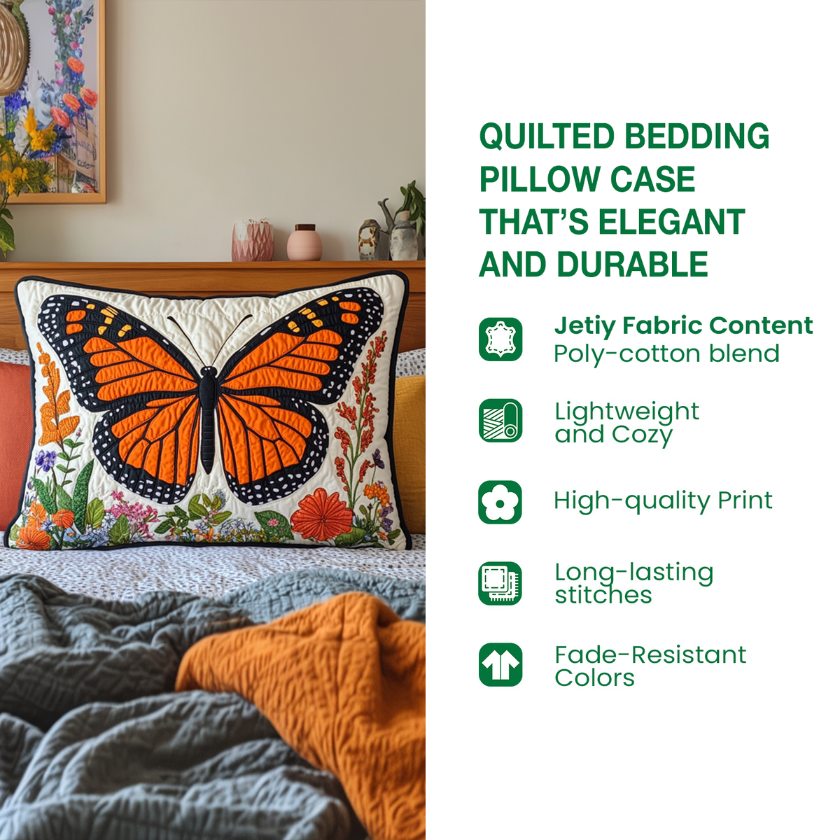 Haunted Coffin Quilted Bedding Pillow Case NCU0DV9914
