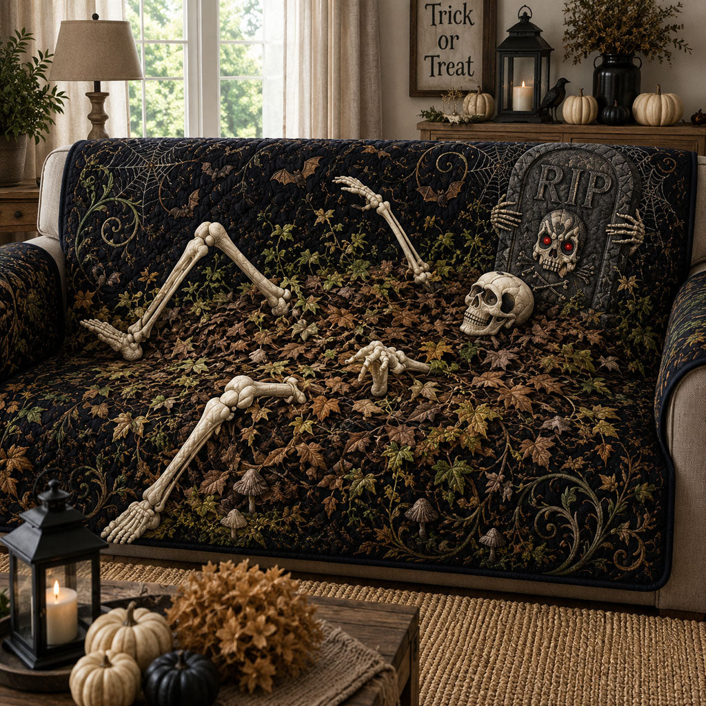 Resting Bones Quilted Sofa Cover NCU0PT11906