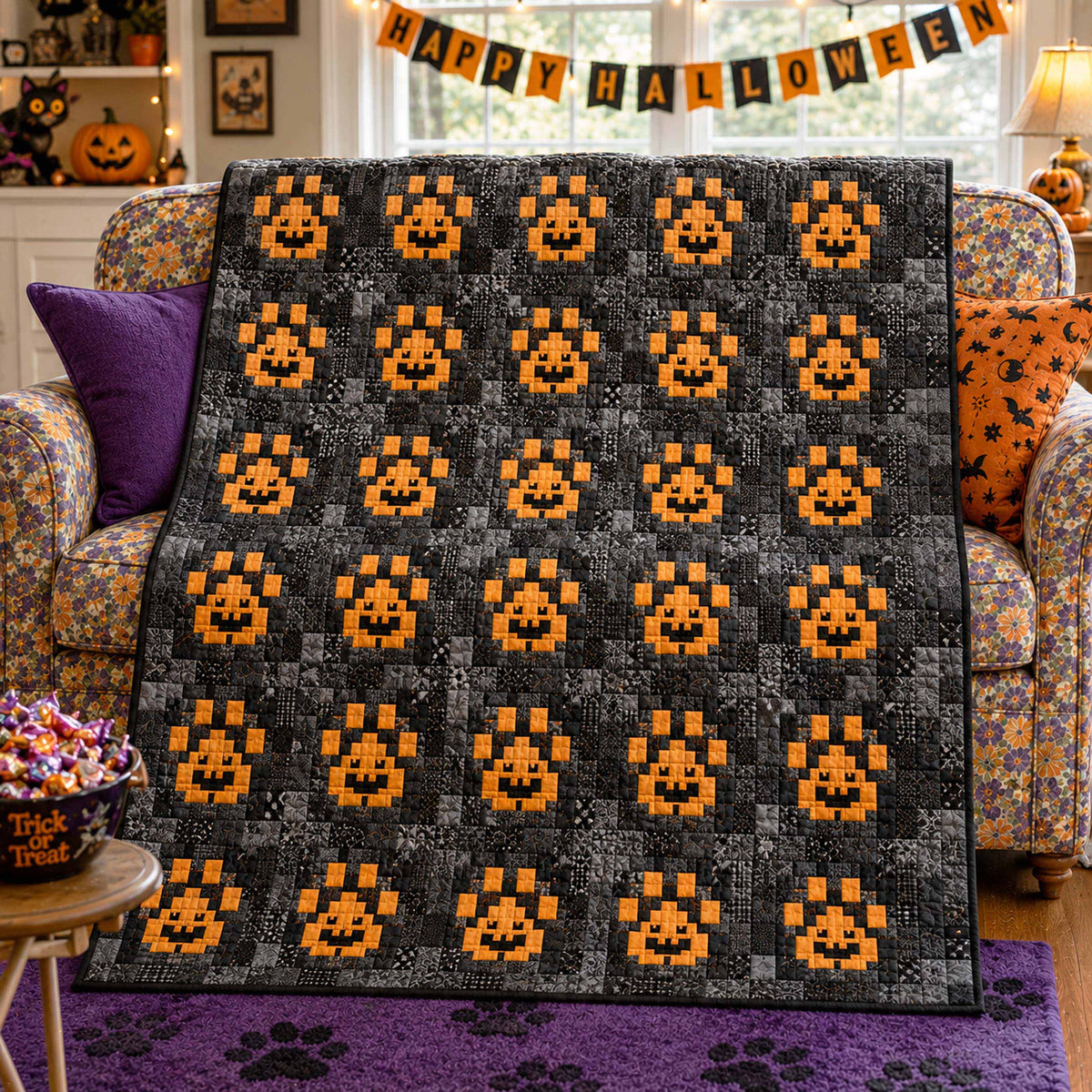 Rustic Paws Quilted Blanket NCU0TD3074