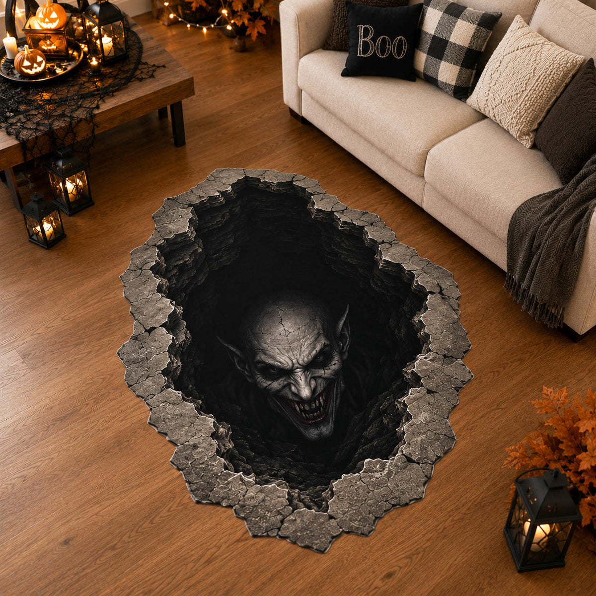 Shadow Abyss Custom Shape Area Rug NCU0TV2108