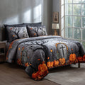 Skeleton Grave Shadows 3-Piece Quilted Bedding Set NCU0VL3683