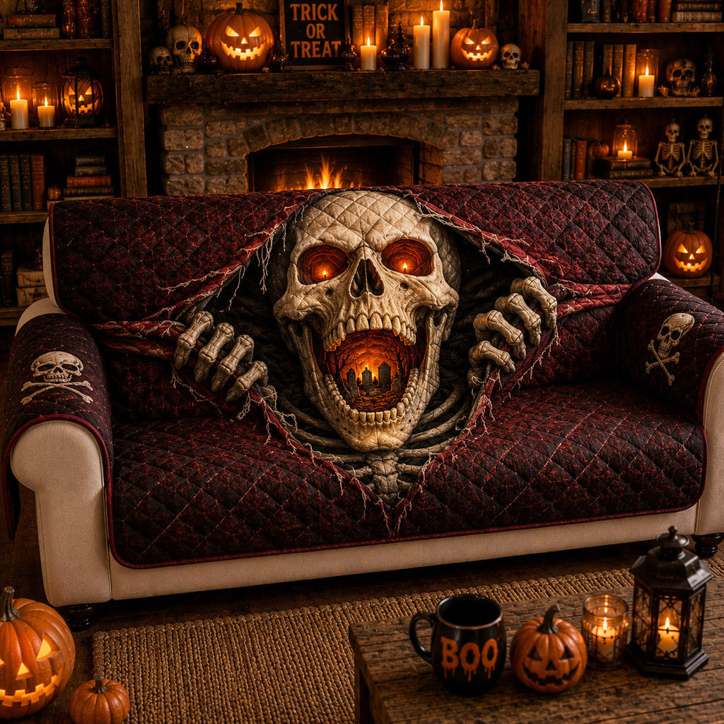 Monster Bite Quilted Sofa Cover NCU0VT389