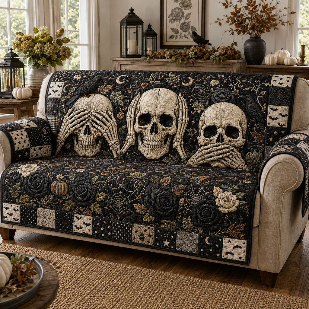 Speak No Shadows Quilted Sofa Cover NCU0PT11909