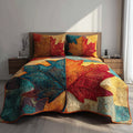 Stellar Leaf Motif 3-Piece Quilted Bedding Set NCU0VL3668