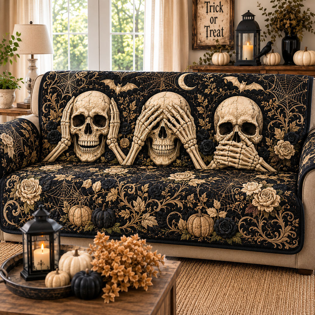 Three Silent Souls Quilted Sofa Cover NCU0PT11910