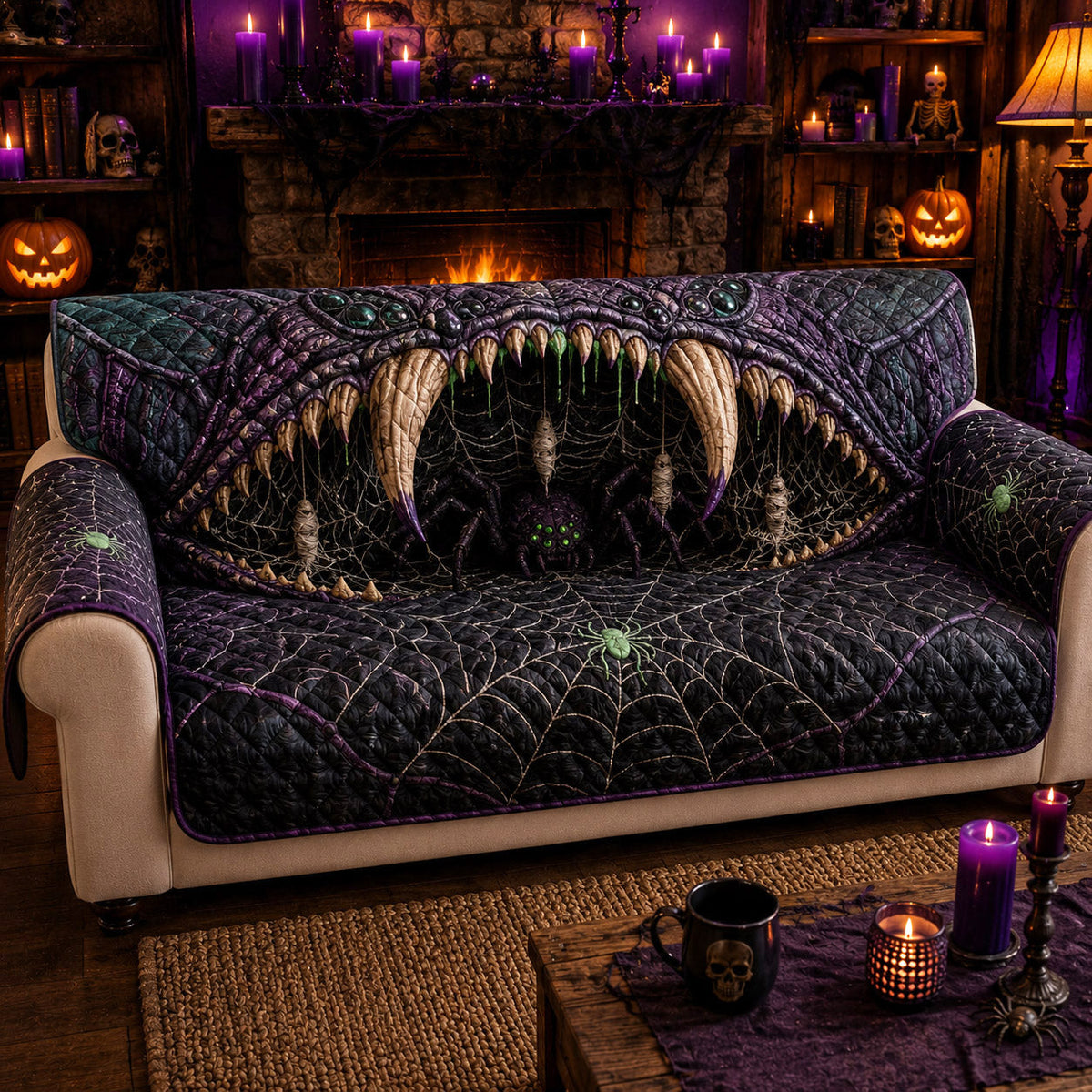 Monster Bite Quilted Sofa Cover NCU0VT389