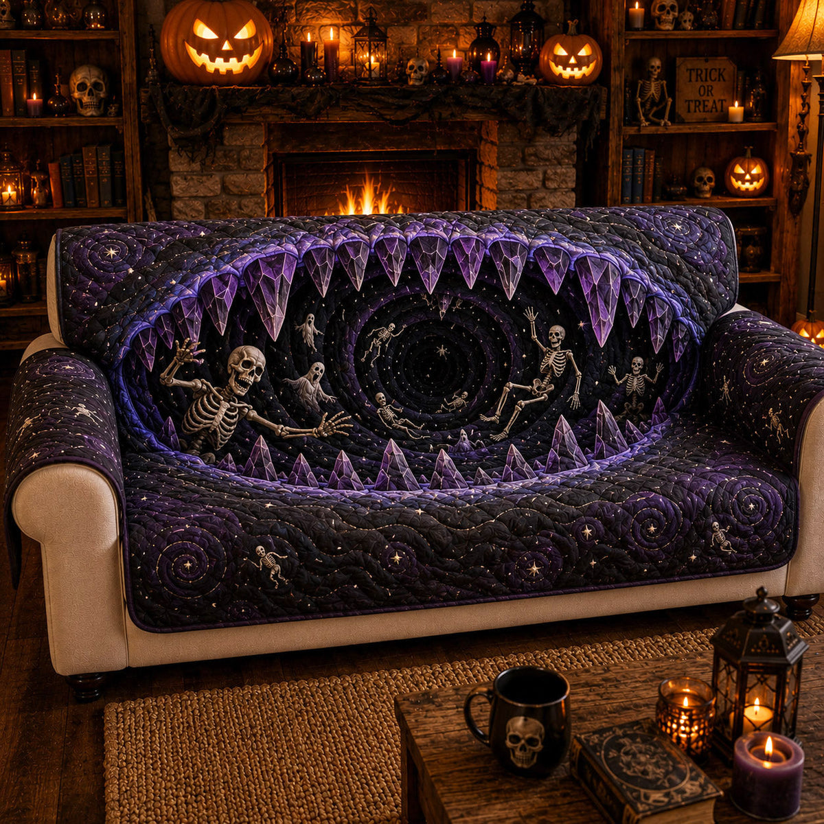 Monster Bite Quilted Sofa Cover NCU0VT389