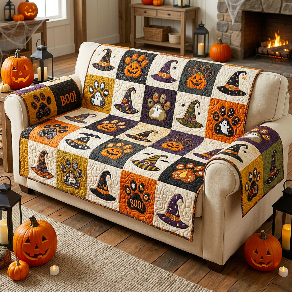 Witchy Paws Quilted Sofa Cover NCU0TV2101